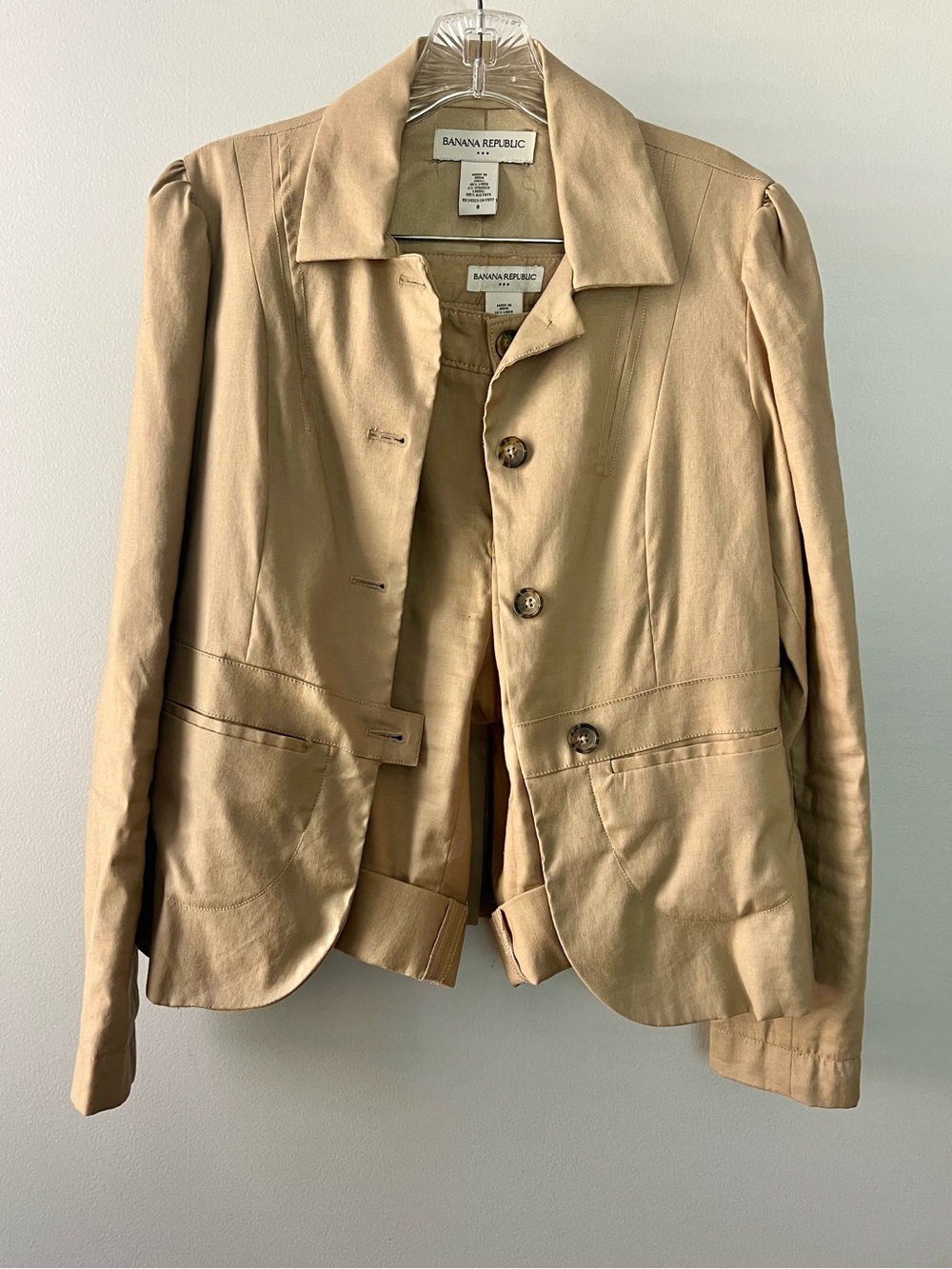 Banana Republic Matching Blazer and Short Set in Khaki